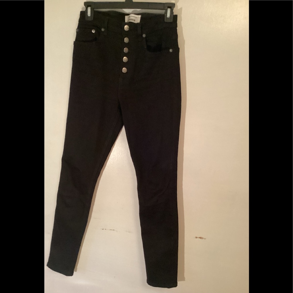 - REFORMATION Skinny high jeans with exposed button fly SZ 26